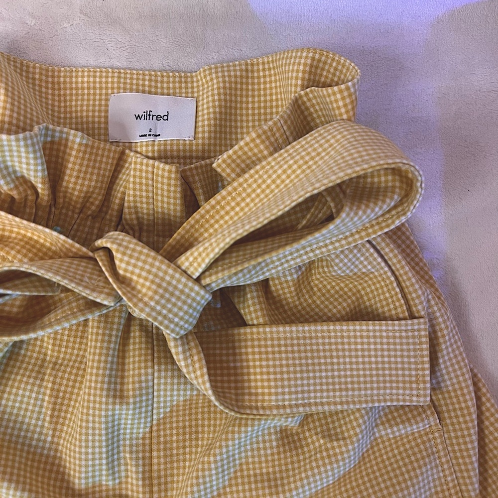 Wilfred gingham tie up dress shorts